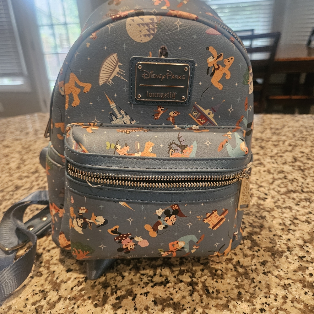 Disney Blue Kids Backpack with Adventure Prints